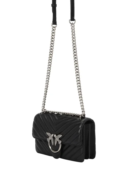 Pinko De piele geantă poștaș LOVE ONE MINI DC negru