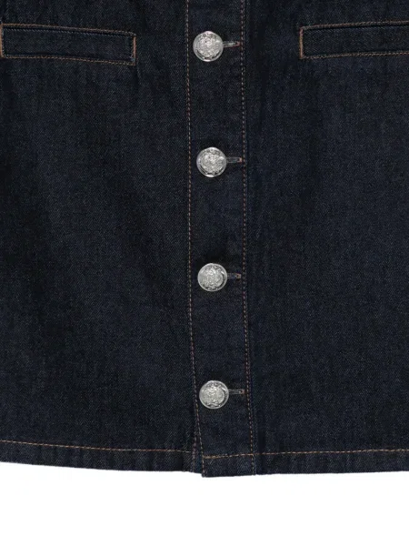 Spódnica Dkny z wysoką talią niebieska