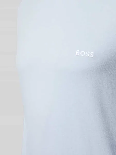 Bluzka z długim rękawem w kroju regular fit z czystej bawełny w zestaw 3 szt. Boss niebieska