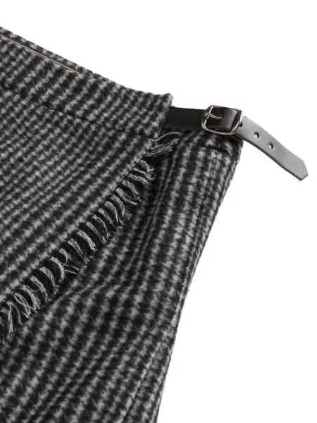 Fusta mini Woolrich în carouri negru