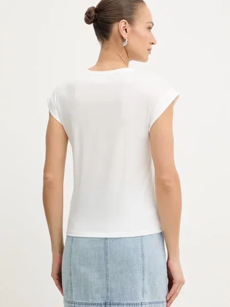 Morgan t-shirt z bawełną biała