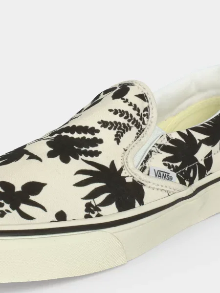 VANS Slip-on obuv CLASSIC / šedobiela čierna