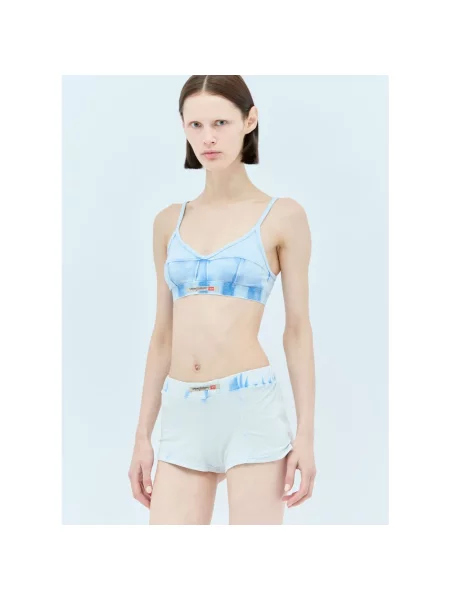 Dzianinowe szorty Diesel niebieskie