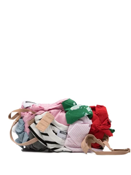 Geantă plic Moschino cu autograf roz