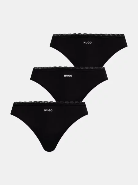HUGO tangá dámske TRIPLET MICRO THONG biela