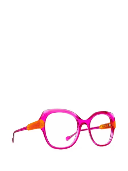 Ochelari de soare Caroline Abram cu imprimeu geometric roz