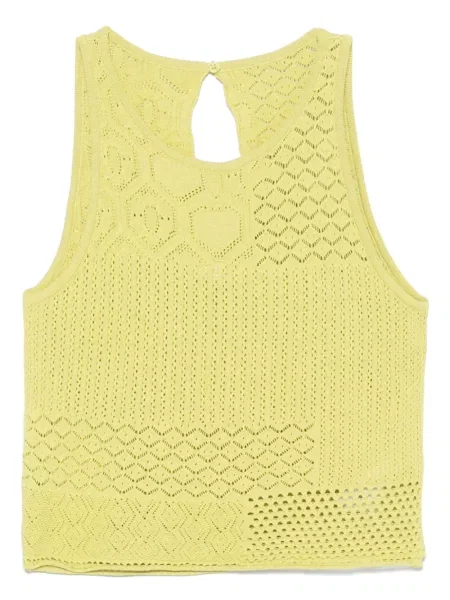 Top din dantelă Akep tricotate verde