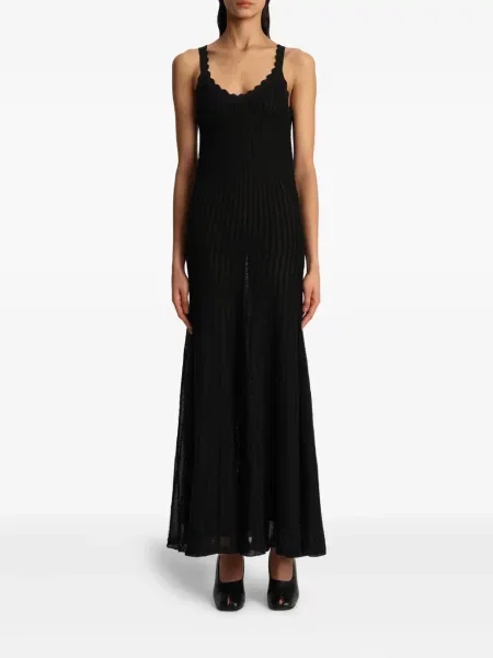 Rochie Khaite cu dungi de costum negru