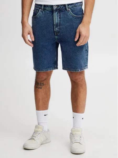 Solid Jeans kratke hlače modra