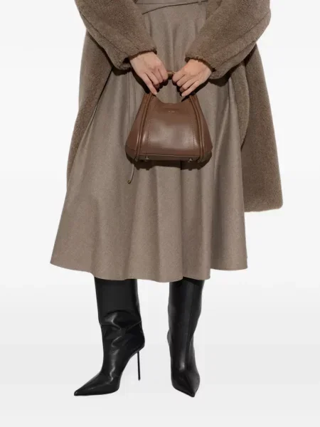 Geantă Max Mara din piele maro