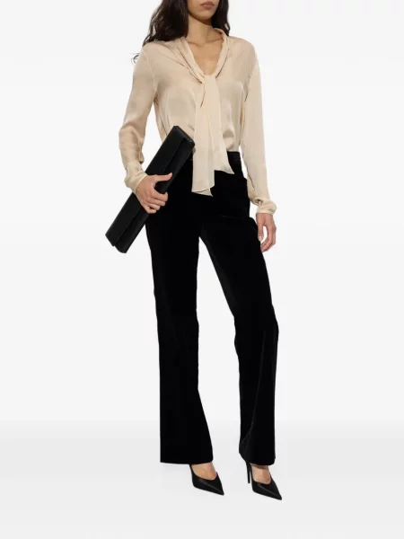 Top Balmain cu funde de mătase