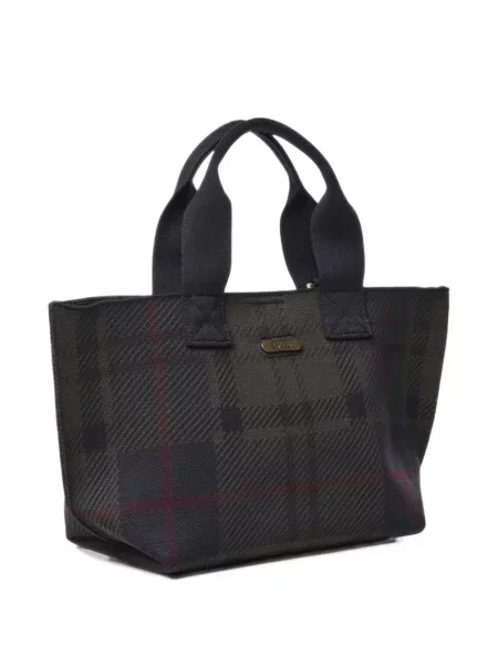 Καρό τσάντα shopper Barbour μπλε