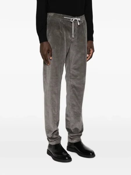 Pantaloni Eleventy de catifea cord cu cordon gri