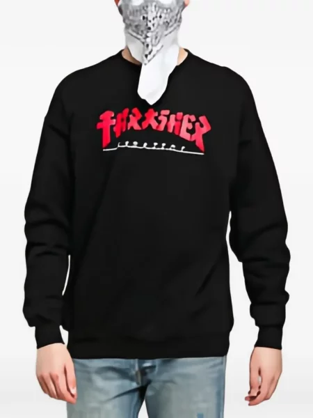 Bluza Thrasher z nadrukiem czarna