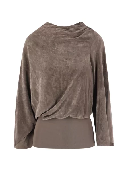 Top Rick Owens de catifea drapat