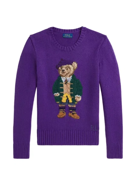 Koszulka polo dziecięca Polo Ralph Lauren fioletowa