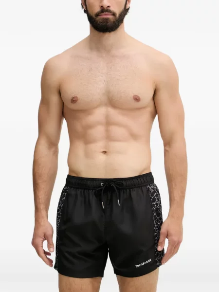 Slip de baie Trussardi cu imagine cu cordon negru