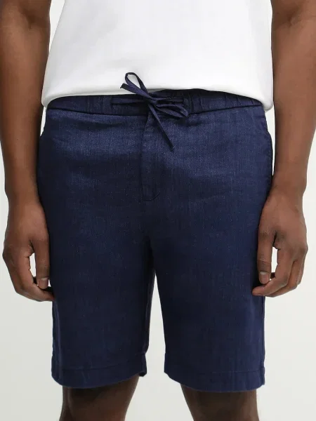 Kratke hlače s dodatkom lana Frescobol Carioca plava