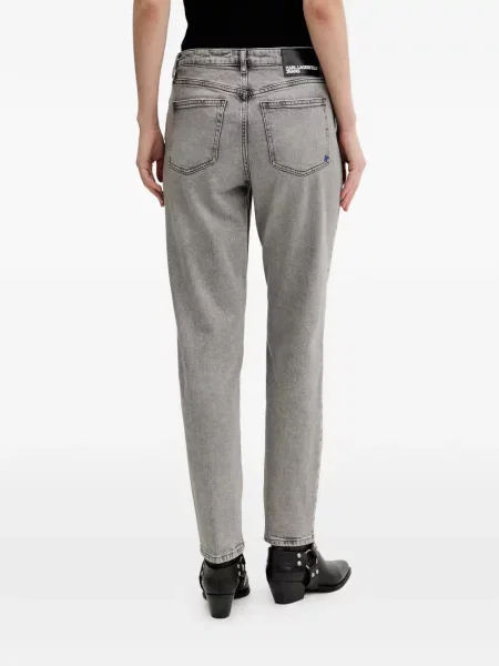 Дънки straight leg Karl Lagerfeld Jeans сиво