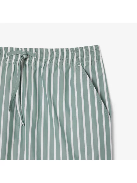 Lacoste Szorty W Paski Relaxed Fit zielone