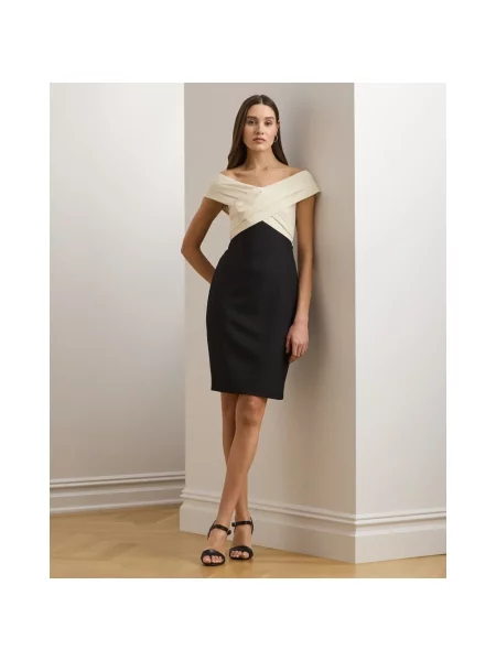 Sukienka Ralph Lauren z odkrytymi ramionami czarna
