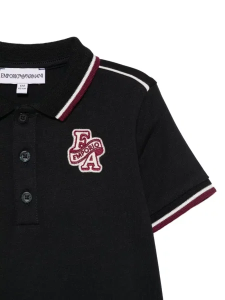 Koszulka polo dziecięca Emporio Armani czarna
