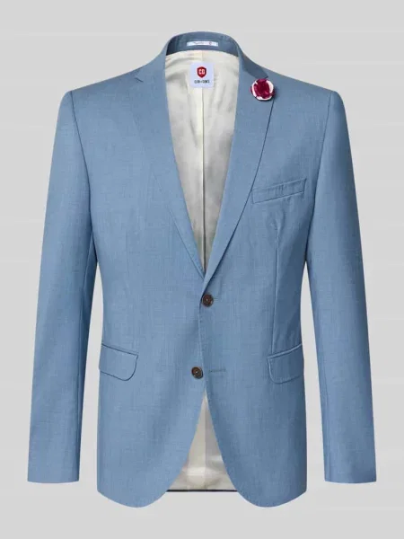 Marynarka na 2 o kroju slim fit z żywej wełny model PATRICK' Cg - Club Of Gents