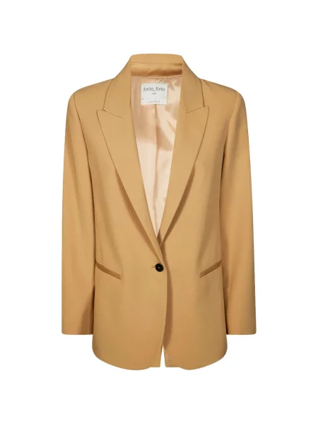 Geacă Forte_forte din satin galben