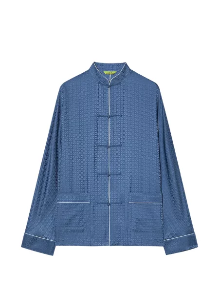 Pijamale Shanghai Tang de mătase albastru