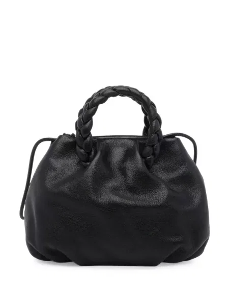 Geantă shopper Hereu din piele țesută negru