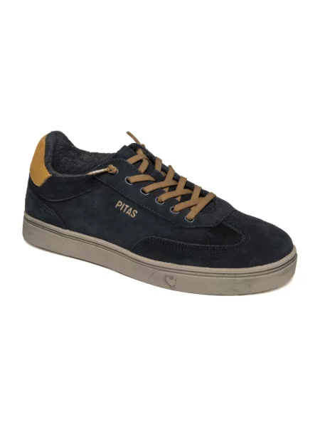 Sneakersy Walkinpitas zamszowe niebieskie