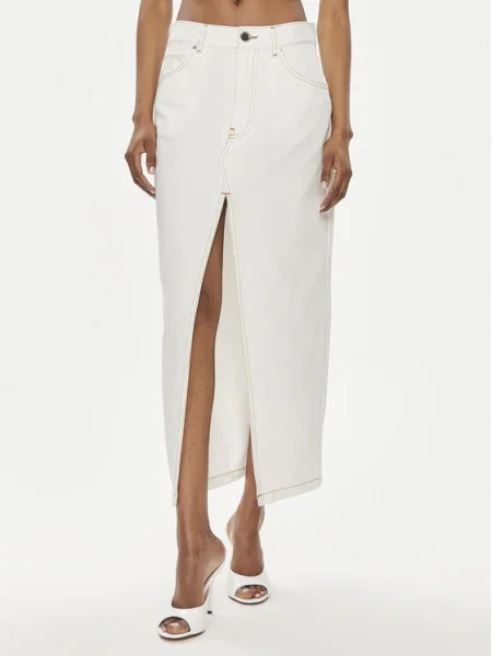 Pinko Fustă de blugi Riders alb