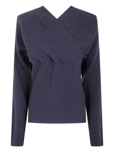 Top Paloma Wool de lână cu decolteu în V gri