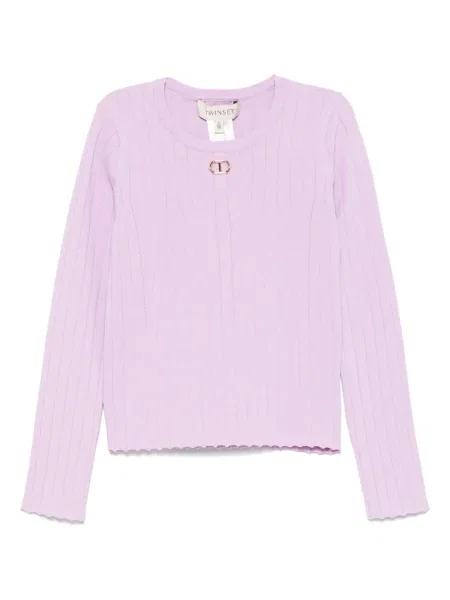 Sweter dziecięcy Twinset fioletowy