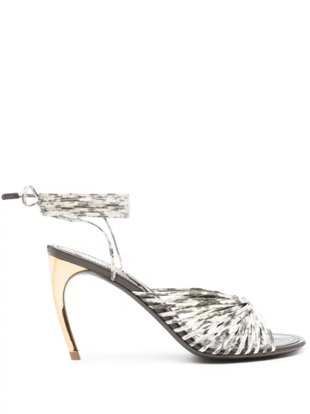 Sandale Ferragamo din piele gri