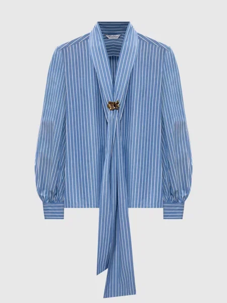 Блуза DISCO в смужку Max Mara блакитна
