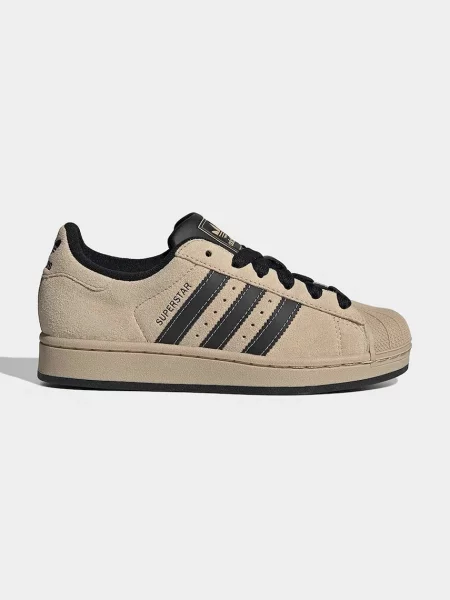 Adidas Originals Detské kožené tenisky SUPERSTAR II béžová