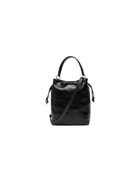 Táska PINKO Cargo Bucket Vitello Al PLTT fekete
