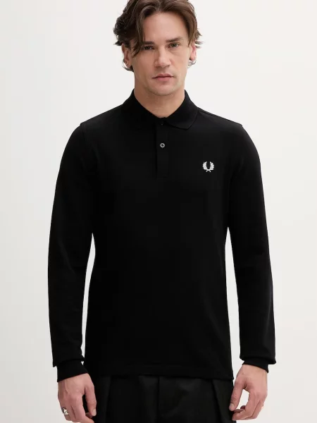 Majica z dolgimi rokavi Fred Perry črna