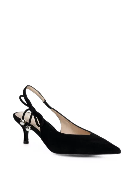 Pantofi cu toc Furla cu funde slingback negru