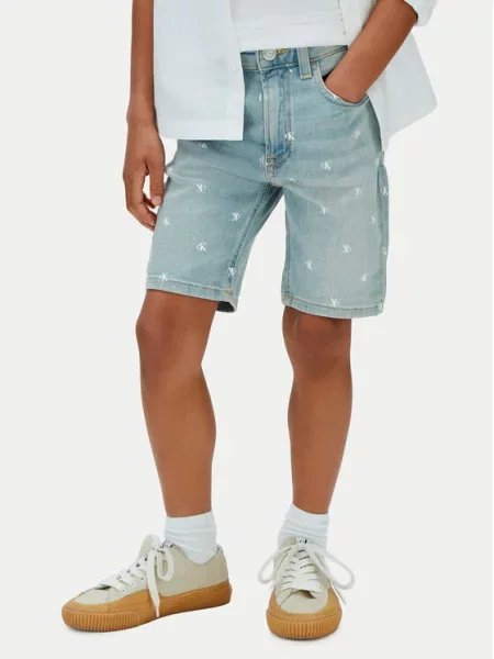 Calvin Klein Jeans Farmer rövidnadrág kék