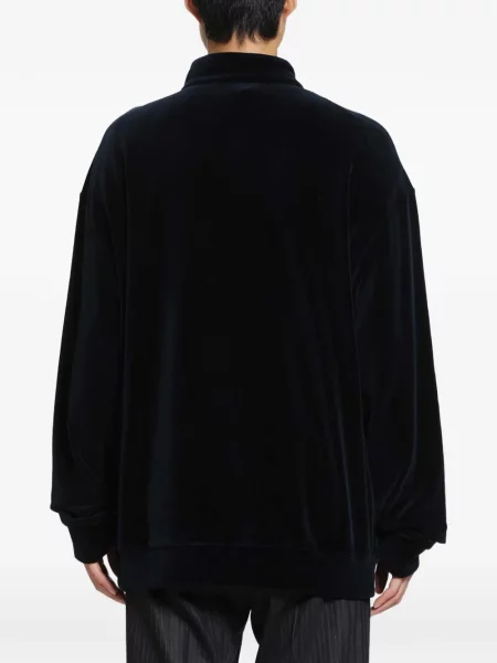 Bársony pólóing Giorgio Armani kék