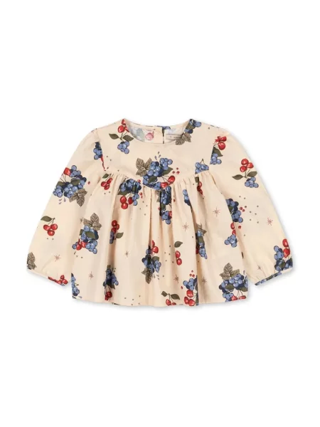 Konges Sløjd Dětská halenka AVI LS BLOUSE GOTS béžová