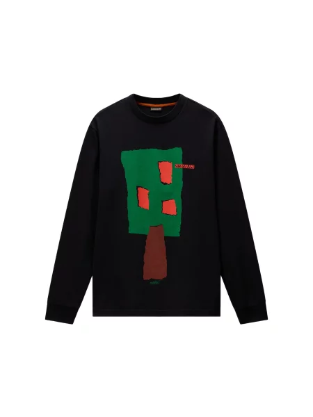 NAPAPIJRI Tricou maro / verde / roșu deschis negru