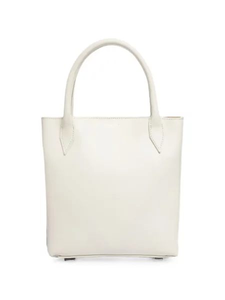Δερμάτινη τσάντα shopper Vera Wang λευκό