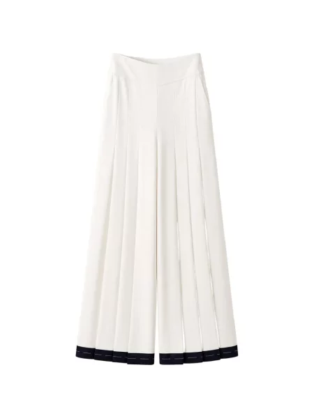 Pantaloni palazzo Edward Achour Paris alb