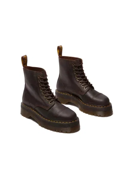 Kožené členkové topánky Dr. Martens hnedá