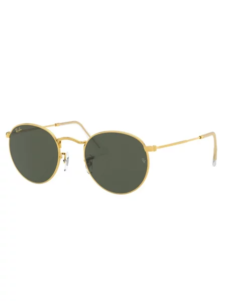 Okulary przeciwsłoneczne Ray-Ban Round Metal gold/green żółte
