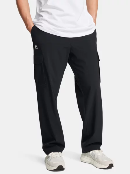 Pánske nohavice Under Armour Vibe Woven Cargo black/white biela