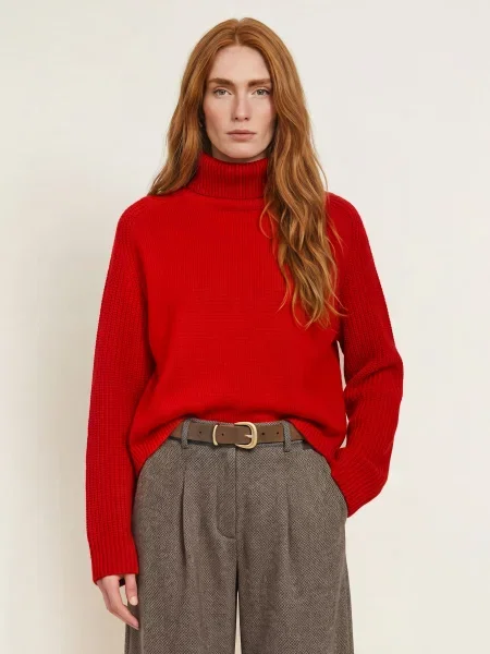 Smith & Soul Sweter rot czerwony